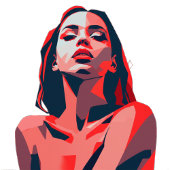 Moderne kunst vrouw portret poster