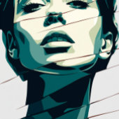 Moderne kunst vrouw portret poster