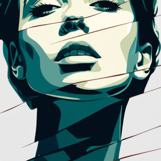 Moderne kunst vrouw portret poster