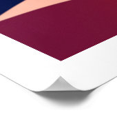 Moderne kunst Vrouw Portret - Rood & Blauw Geometr Poster (Hoek)