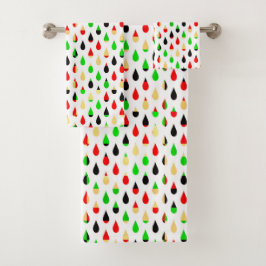 Moderne Kunst Waterdruppels Traandrop Patroon Hand Bad Handdoek