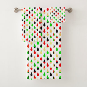 Moderne Kunst Waterdruppels Traandrop Patroon Hand Bad Handdoek