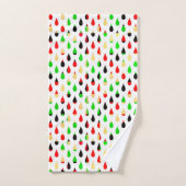 Moderne Kunst Waterdruppels Traandrop Patroon Hand Bad Handdoek (Handdoek)