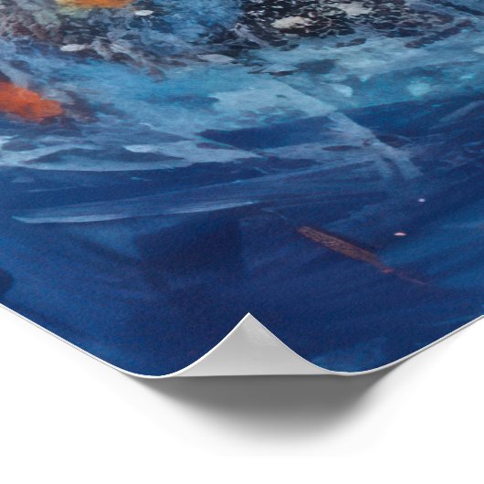 Moderne kunst Whale Painting Poster (Hoek)