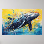 Moderne kunst Whale Painting Poster (Voorkant)