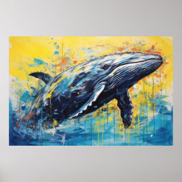 Moderne kunst Whale Painting Poster