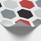 Moderne kunst zeshoek patroon cadeaupapier (Hoek)