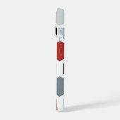 Moderne kunst zeshoek patroon iPhone 15 case (Linkerkant)