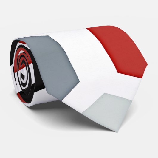 Moderne kunst zeshoek patroon stropdas (Opgerold)