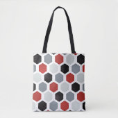 Moderne kunst zeshoek patroon tote bag (Voorkant)