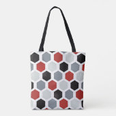 Moderne kunst zeshoek patroon tote bag (Achterkant)