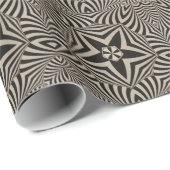 Moderne kunst zwarte en witte sterren cadeaupapier (Rol Hoek)