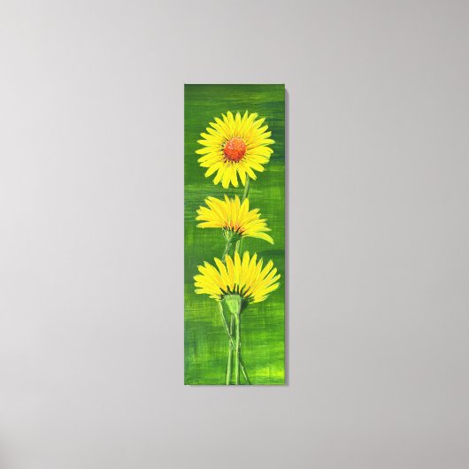 Moderne kunstbloemen canvas afdruk (Voorkant)