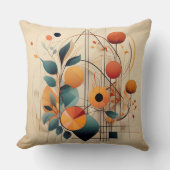 Moderne kunstbloemen kussen (Voorkant)