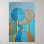 Moderne kunstbomen schilderen poster (Voorkant)