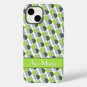 Moderne kunstdeco geïnspireerde heldere groene naa Case-Mate iPhone case (Achterkant)