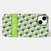Moderne kunstdeco geïnspireerde heldere groene naa Case-Mate iPhone case (Achterkant (horizontaal))