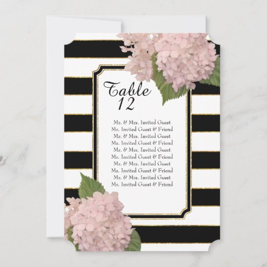 Moderne kunstdecoopstijl Hydrangea-lijst Kaart (Voorkant)