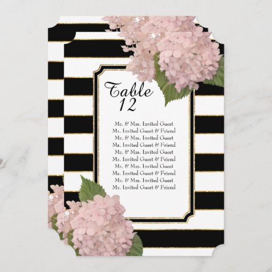 Moderne kunstdecoopstijl Hydrangea-lijst Kaart (Voorkant / Achterkant)