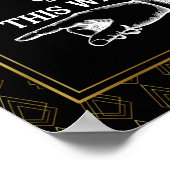 Moderne kunstdecostijl ZO VINGER POINTING Poster (Hoek)