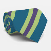 Moderne kunstdiagonale strepen blauw Paars groen Stropdas (Opgerold)