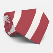 Moderne kunstdiagonale strepen roze heldere vanill stropdas (Opgerold)