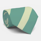 Moderne kunstdiagonale strepen Turquoise Wheat Stropdas (Opgerold)