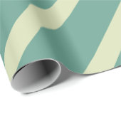 Moderne kunstdiagonale strepen Zee Groen Cadeaupapier (Rol Hoek)