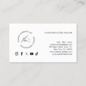 Moderne kunstenaar schilder Circle Hand Logo Visitekaartje (Achterkant)