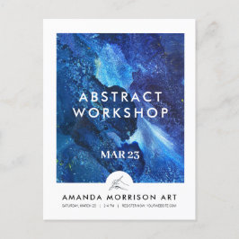 Moderne Kunstenaar Schilder Hand Logo Briefkaart