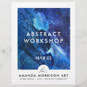 Moderne Kunstenaar Schilder Hand Logo Flyer