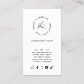 Moderne kunstenaar schilder hand Logo verticaal Visitekaartje (Achterkant)