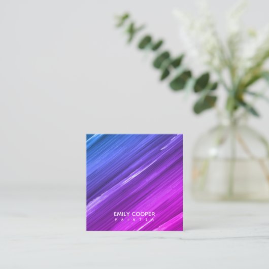 Moderne Kunstenaar Schilder Kunstwerk Studio Contactkaartje (Staand voorkant)