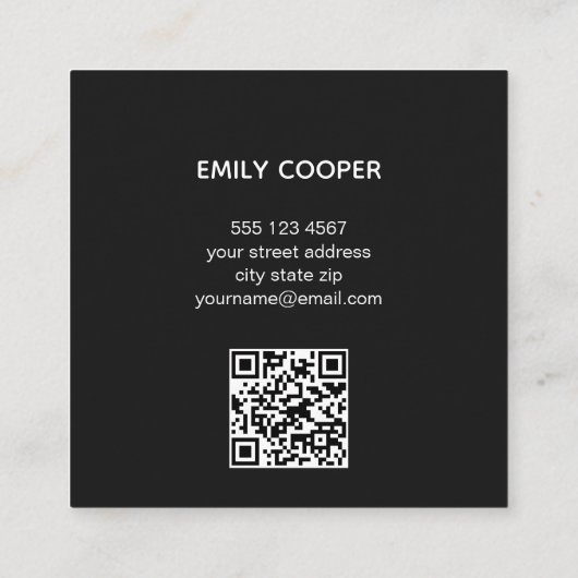 Moderne Kunstenaar Schilder Kunstwerk Studio Vierkante Visitekaartje (Achterkant)