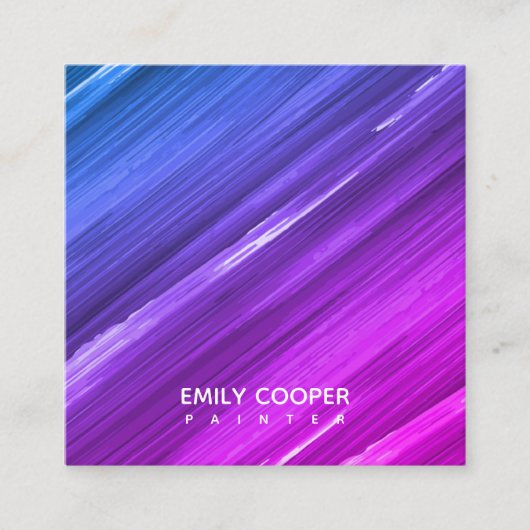 Moderne Kunstenaar Schilder Kunstwerk Studio Vierkante Visitekaartje (Voorkant)