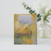 Moderne kunstgele Abstracte kunstschilders Briefkaart (Staand voorkant)