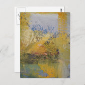 Moderne kunstgele Abstracte kunstschilders Briefkaart (Voorkant / Achterkant)