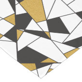 Moderne kunstgeometrie - zwart-wit met goud- lange tafelloper (Hoek)