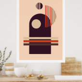 Moderne kunstgeometrische formaten samenstelling 1 poster (Keuken)