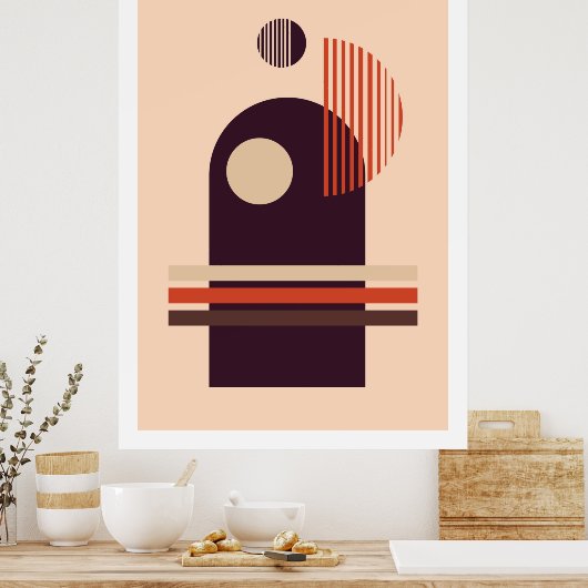 Moderne kunstgeometrische formaten samenstelling 1 poster (Keuken)