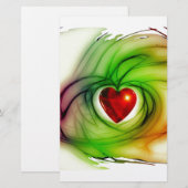 Moderne kunsthargie, chic-liefdescadeaus voor haar briefpapier (Voorkant / Achterkant)