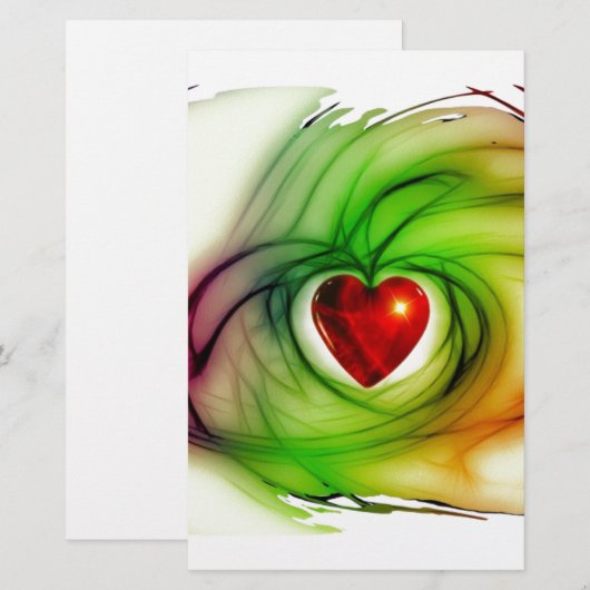 Moderne kunsthargie, chic-liefdescadeaus voor haar briefpapier (Voorkant / Achterkant)