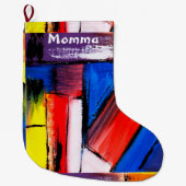 Moderne kunstkerststopping grote kerstsok (Voorkant)