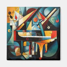Moderne kunstmagneet van piano