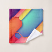 Moderne kunstontwerpmappen voor kleuren bad handdoek (Wasdoekje)