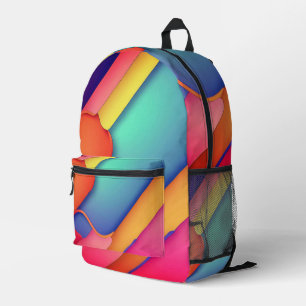 Moderne kunstontwerpmappen voor kleuren bedrukte rugzak