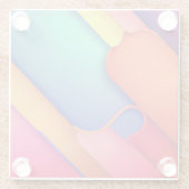 Moderne kunstontwerpmappen voor kleuren glazen onderzetter (Achterkant)