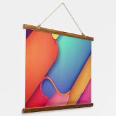 Moderne kunstontwerpmappen voor kleuren hangend wandkleed (Gebogen)