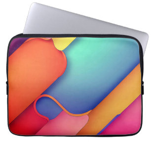 Moderne kunstontwerpmappen voor kleuren laptop sleeve