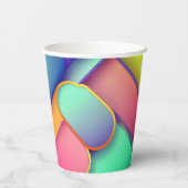 Moderne kunstontwerpmappen voor kleuren papieren bekers (Achterkant)